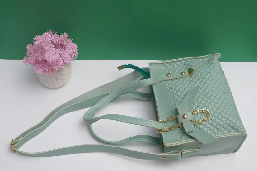 Women's PU Leather Textured Hand Bag