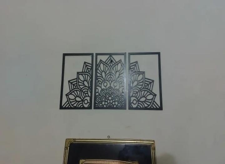 Mandala Flower Design Wooden Wall Art