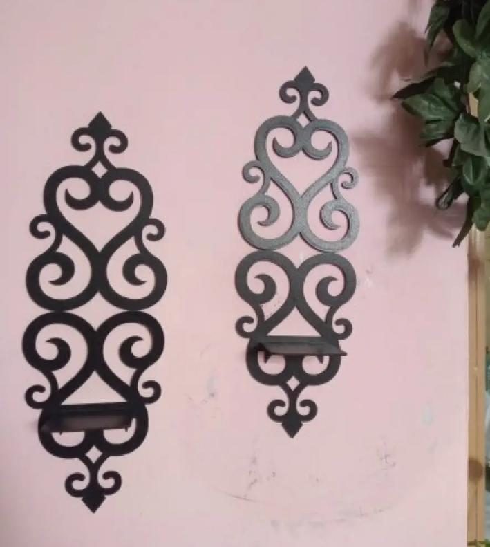 Wooden Wall Décor Shelves - Pack Of 2